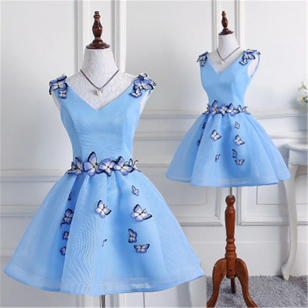 

Sweetheart Short Homecoming Dresses 2025 Butterfly Lace Up Mini Cocktail Birthday Prom Party Graduation Gown Hoco Dress H312