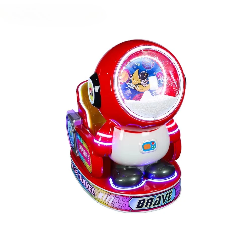 Suppliers Wholesale Children's Space Swing Rocking Cars Game Machine Token Operated Happy Kiddie Ride with Video Game