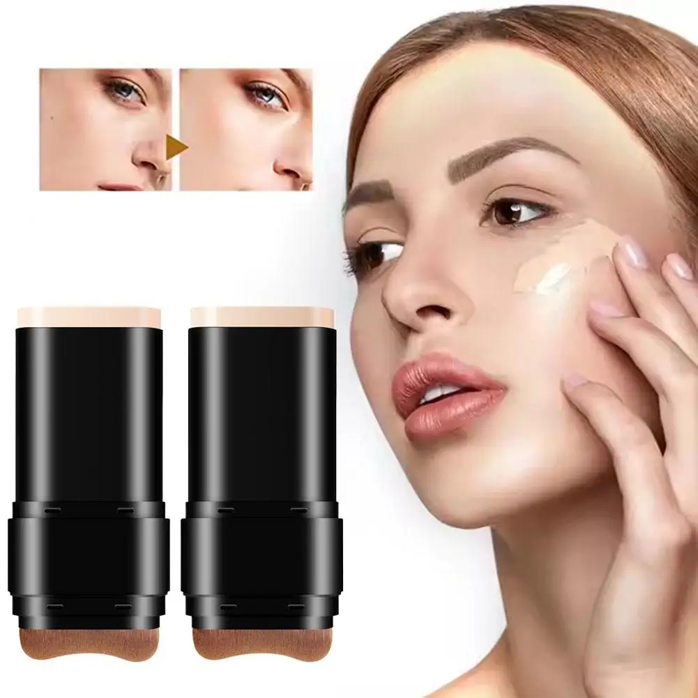 Borracha fundação corretivo vara água úmido luz brilho cor natural fundação cobrindo acne escuro sob-olhos círculos compõem