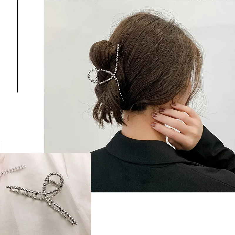 2022 neue Frauen Mode Metall Geometrische Haar Clips Klaue Clip Große Gold Haar Clip Stirnband Haarnadel Haar Krabben Haar Zubehör – Detail 10