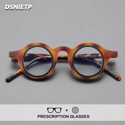 Vintage Retro Tr90 Anti Blue Light Reading Glasses Men Round Photochromic Myopia Prescription Glasses Women Luxury Brand Eyewear
