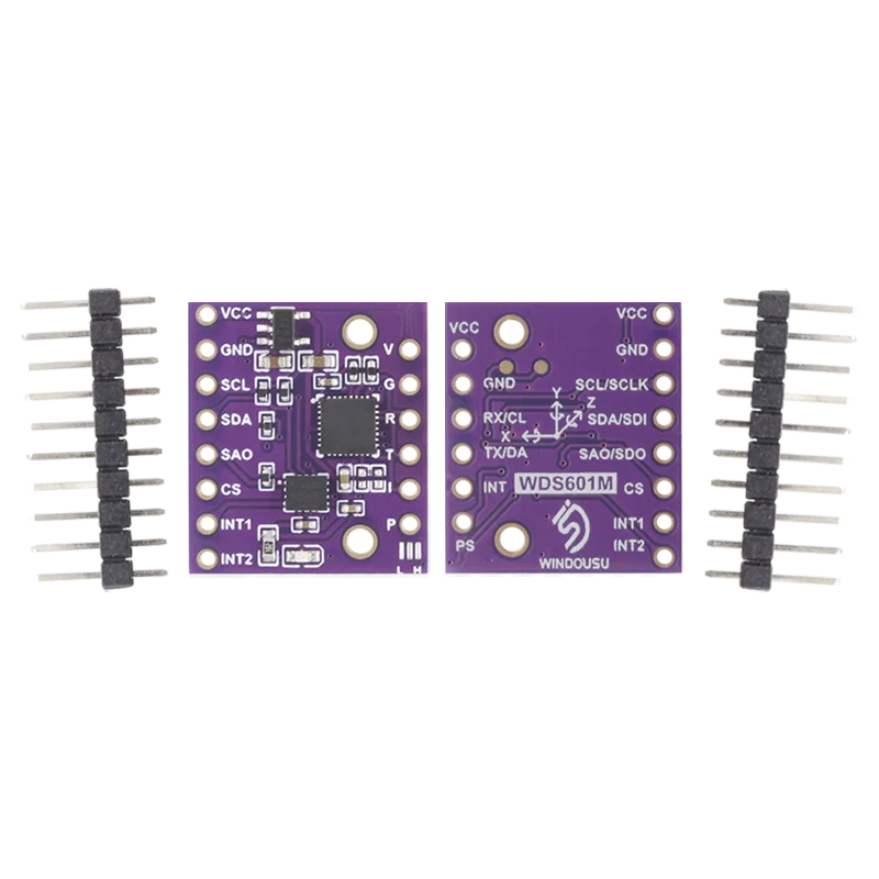 WDS601M IIM-42652 6‑Axis IMU Module – 3‑Axis Accelerometer & Gyroscope with Embedded AI, Supports Windows, Compatible with RO