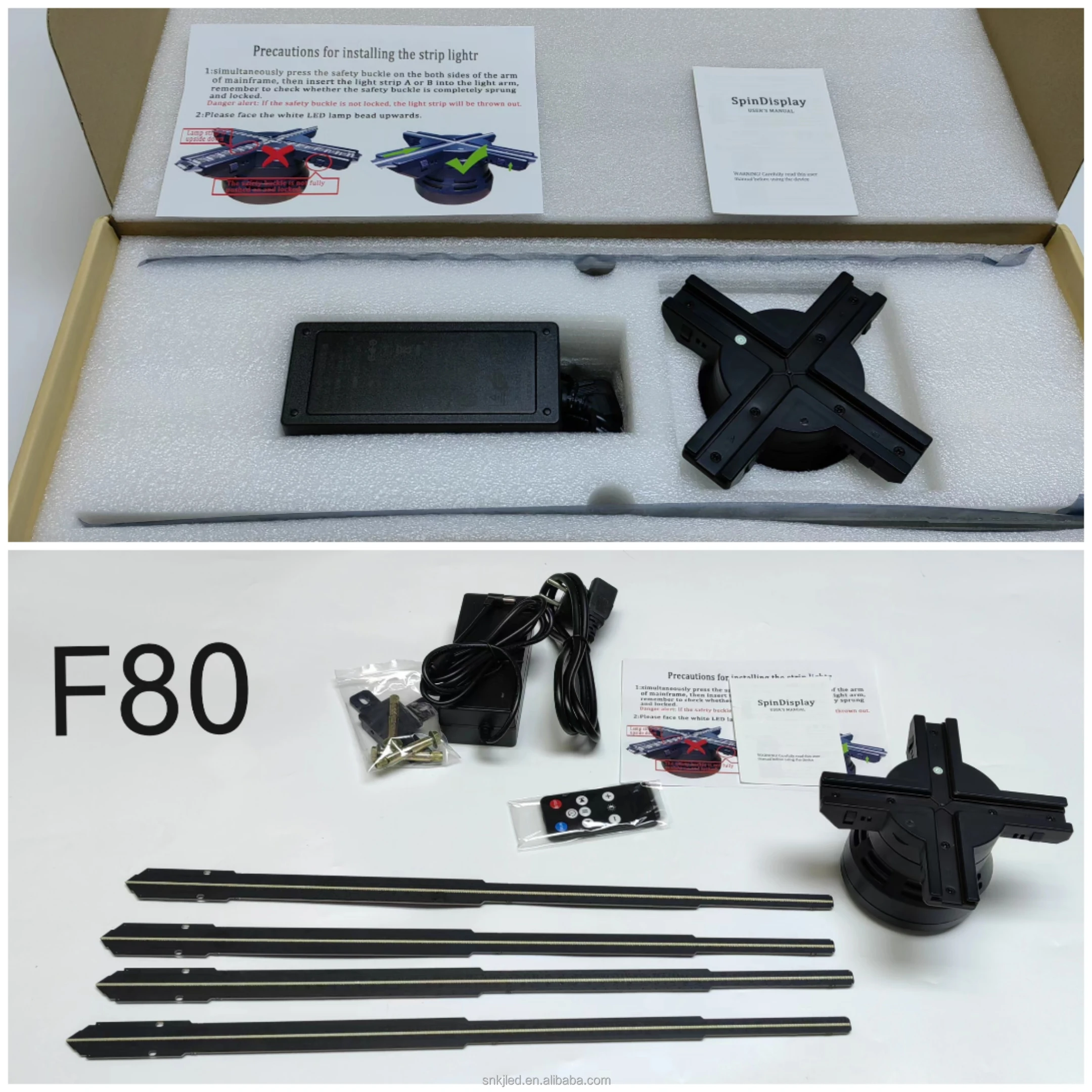 

3D Stereo Naked Eye Holographic LED Fan 3D Hologram 45cm 65cm 75cm 100cm Full Size Hologram Projector Advertising Display Fan