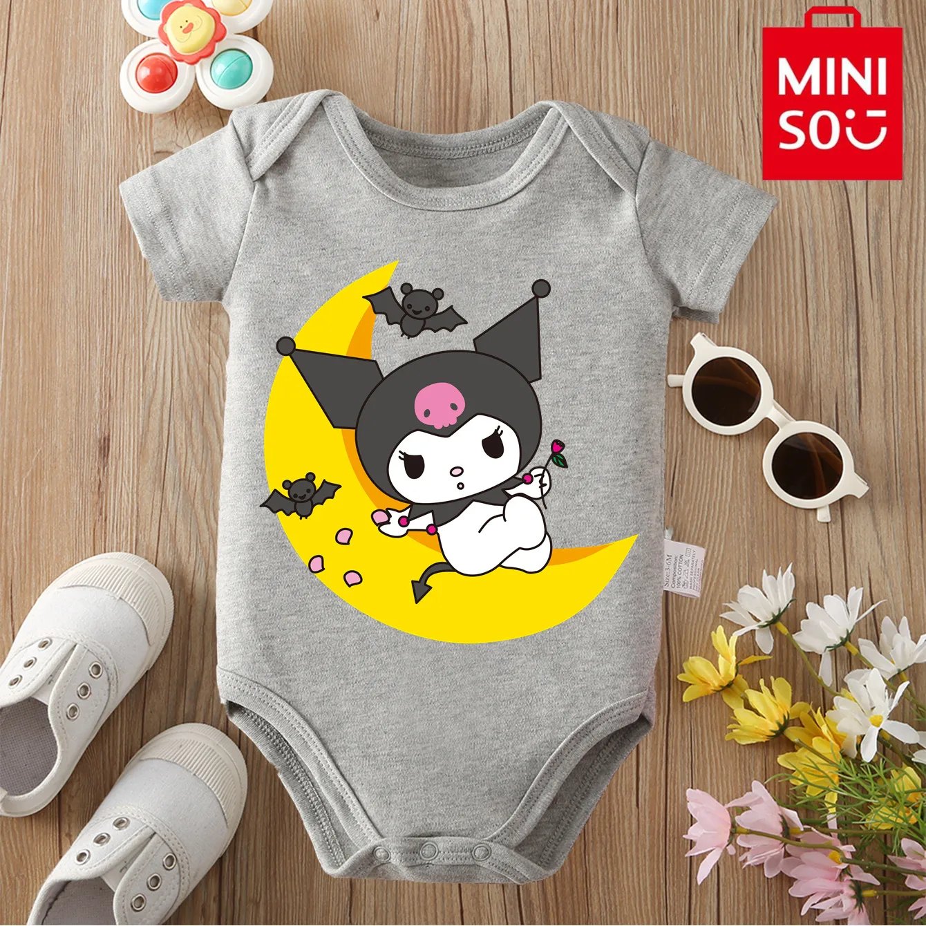 

MINISO, пожалуйста, мой мелодия Куроми, комбинезон из чистого хлопка, боди в японском стиле для детской одежды, комбинезон для новорожденных от 0 до 12 месяцев