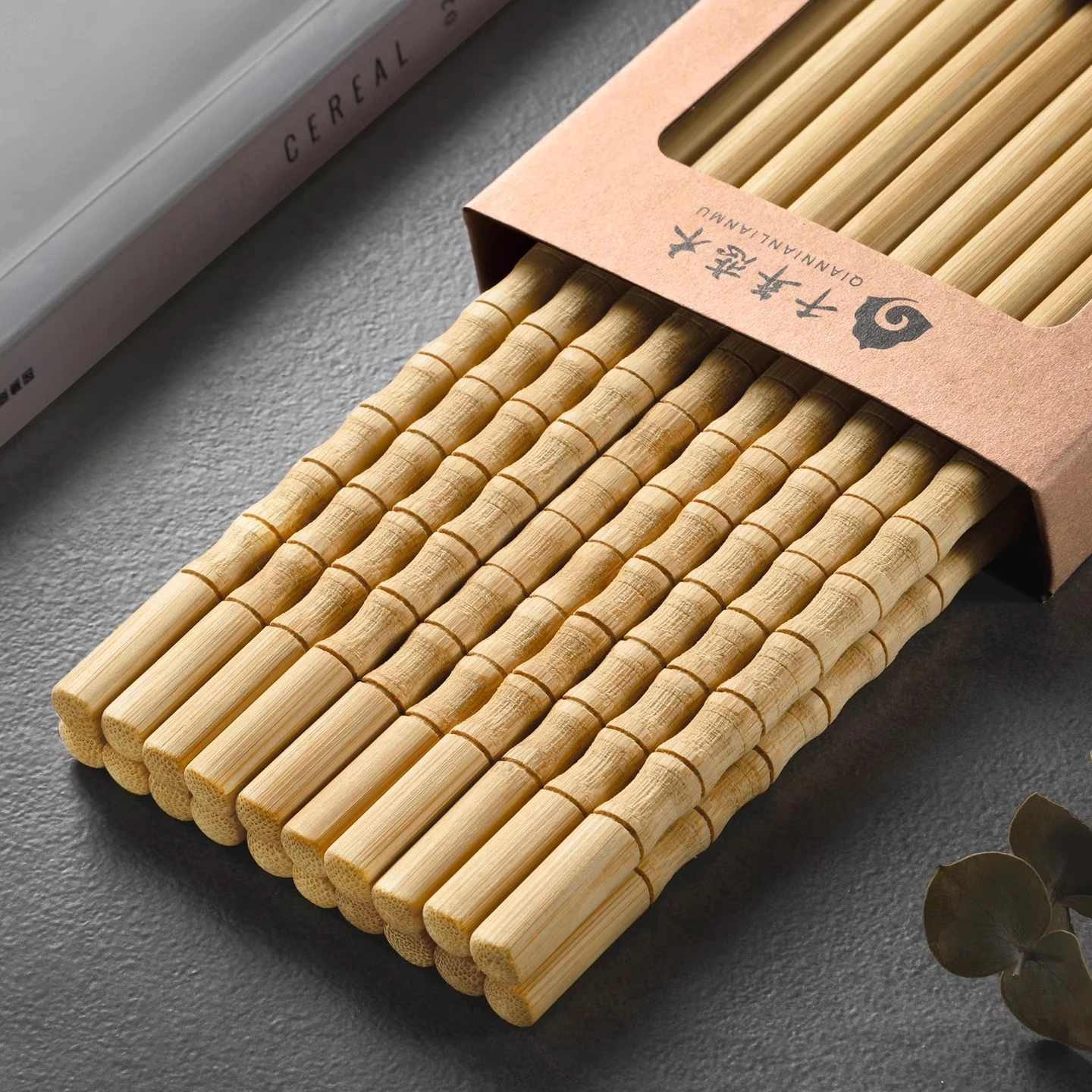 Essstäbchen aus natürlichem Bambus, neue kreative Kürbis-Essstäbchen für den Heimgebrauch, kein Farbe oder Wachs-Essstäbchen-Set, hitzebeständig
