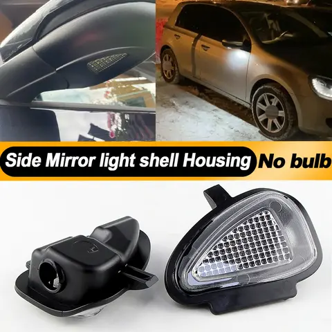 2 pezzi sotto lo specchio pozzanghera alloggiamento guscio luce senza lampadina per VW Golf 6 Limousine Cabriolet Variante Touran 2010-2014 OEM: 6R0945291