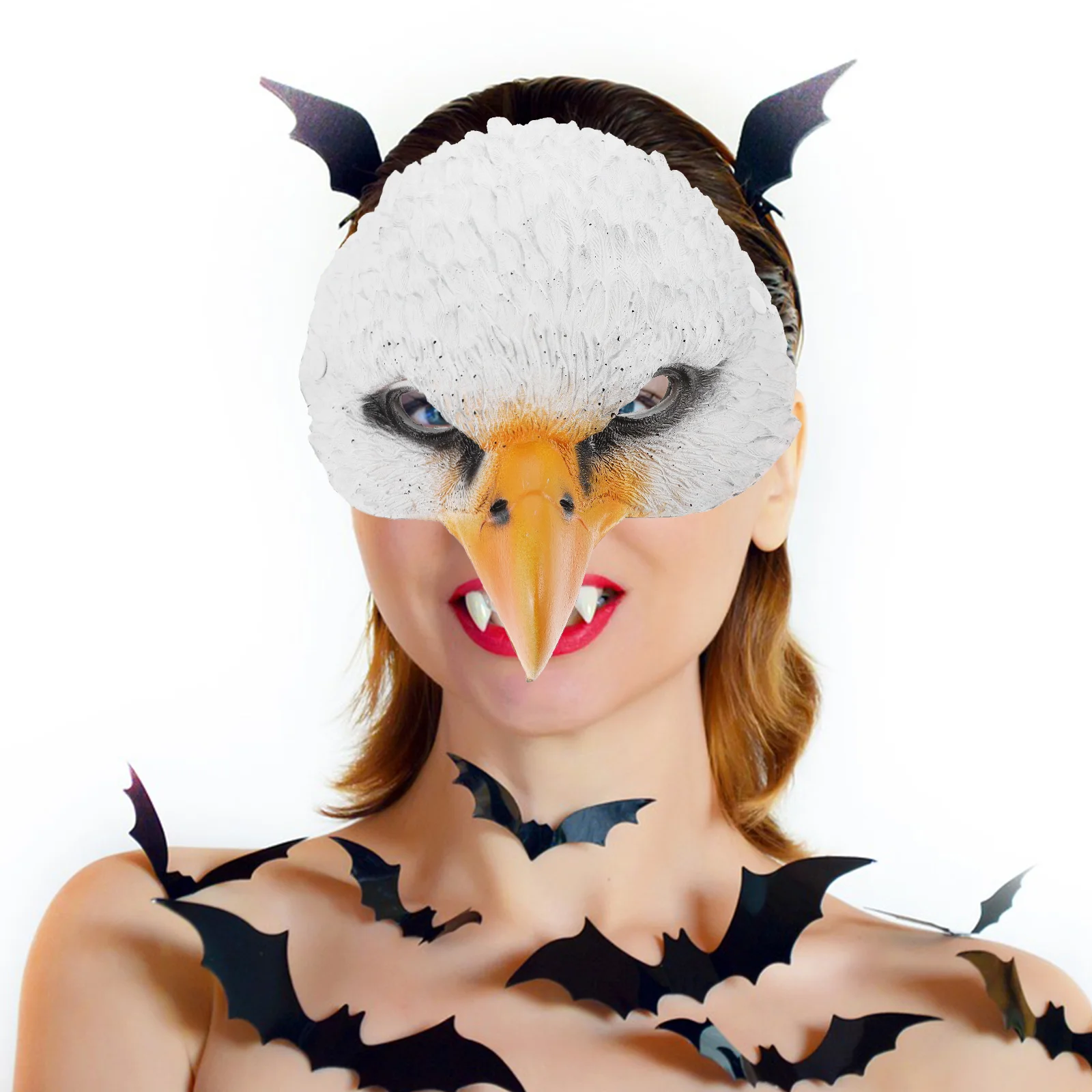 Adler-Maske, Vogelgesicht, Herren-Maskerade-Masken für Erwachsene, Schnabel, halbe Cosplay-Halloween-Kostüme für Jungen