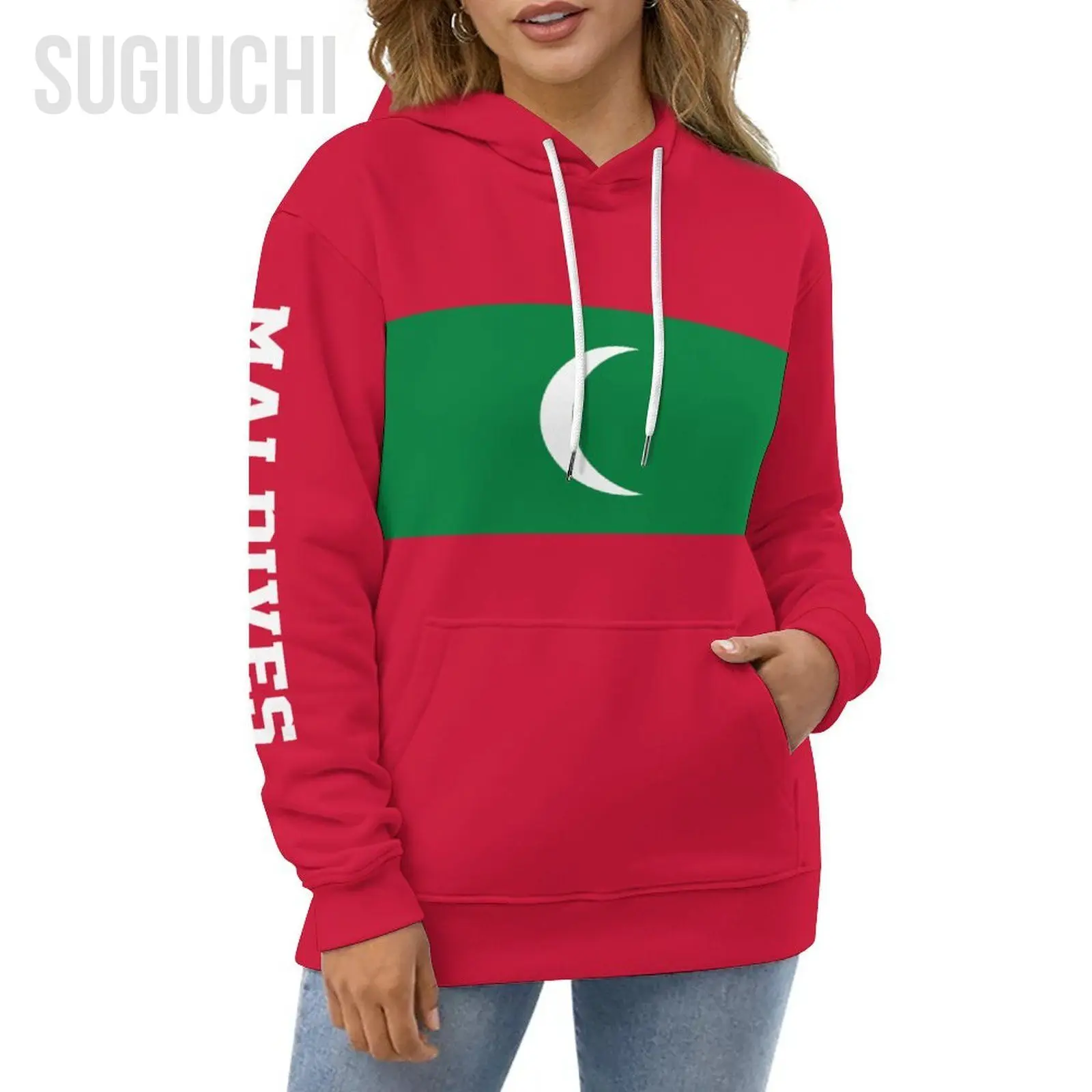 Unisex 3D Hoodie Maldives Flag Men Women Polyester Harajuku Sweatshirt Pullover Hoodies Casual Cool