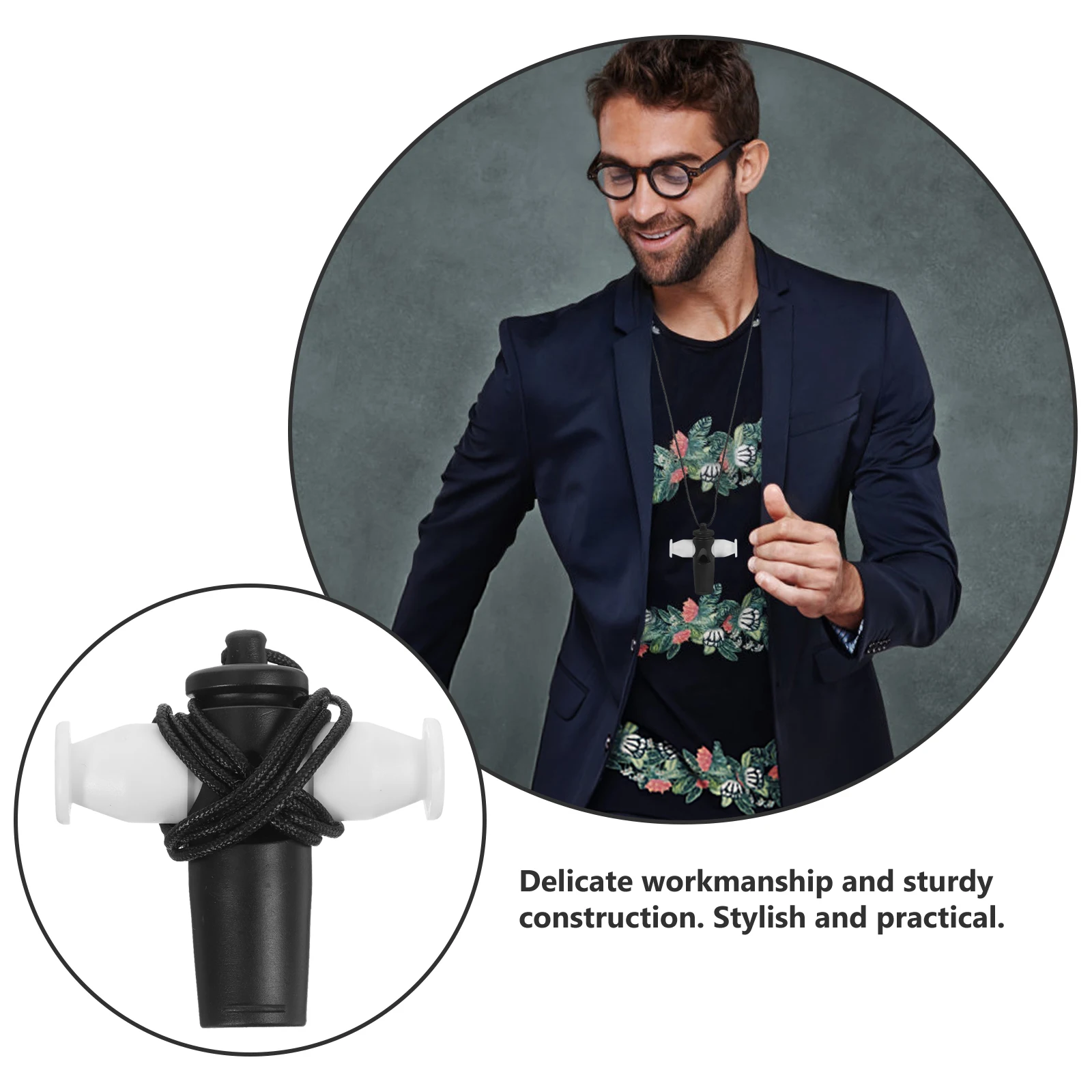 

Portable Samba Whistle Black ABS Musical Instrument for Adults Kids Teacher Use Sturdy Construction Samba Whistle