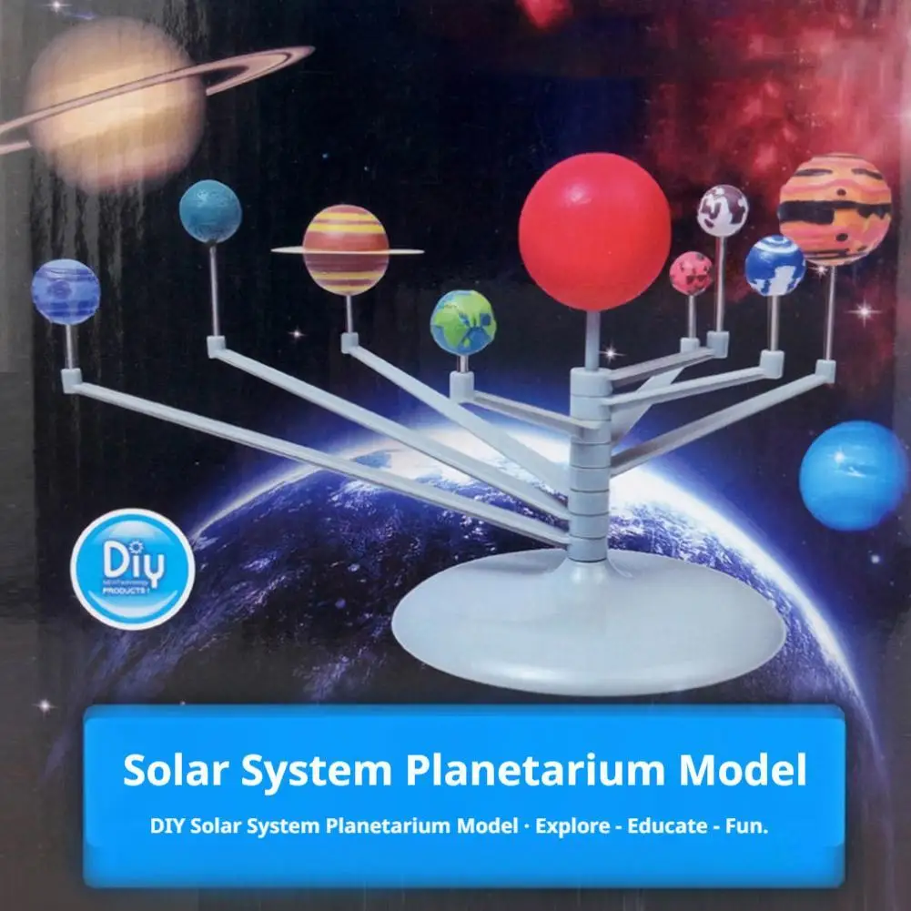 DIY Solar System Planetarium Model Kit 3D Eight Planets Science Project Educational Astronomy Toy for Kids Space Learning Gift ﻿