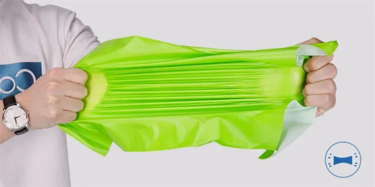 자가 밀봉 과일 녹색 폴리 메일러 접착 봉투 두꺼운 가방 플라스틱 우편 의류 선물 상자 어린이 장난감 포장 파우치