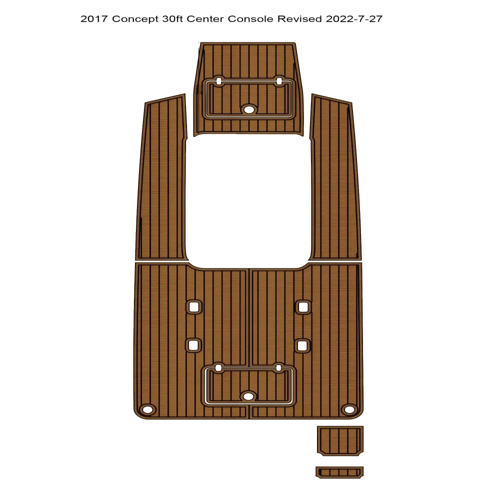 

2017 Концепция 30 футов Центральная консоль Кокпит Pad Лодка EVA Тиковая палуба Напольный коврик SeaDek MarineMat Gatorstep Стиль Самоклеящийся