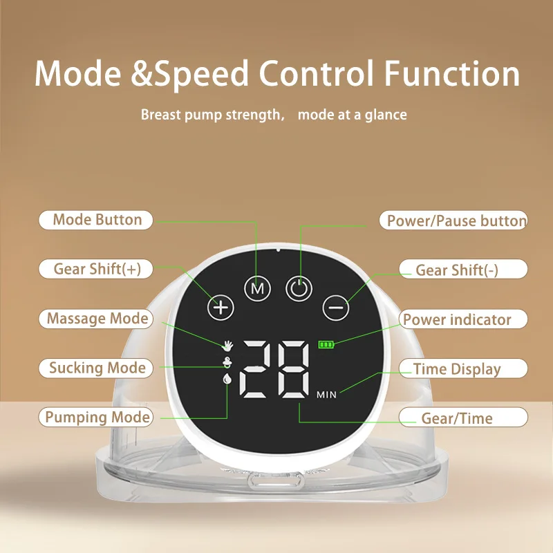 Tire-lait électrique portable, mains libres, avec sac de stockage de lait maternel et collecteur, faible bruit, aspiration injuste