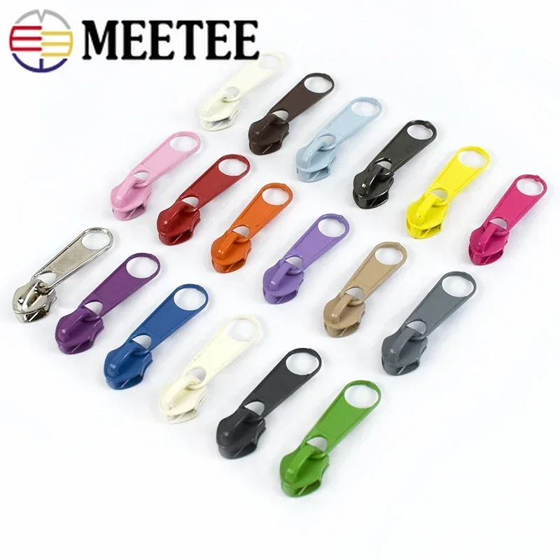 50/100Pcs 3# 5# Rainbow Zipper Slider for Nylon Zippers Sofa Cover Clothes Backpack Zip Puller Head Sewing Repair Accessories