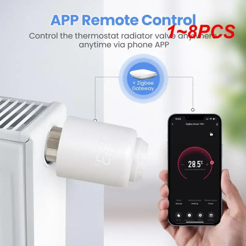 Smart Home WiFi Thermostatic Radiator Valve Head TRV WirelessThermostat Temperature Controller Alexa Home Voice