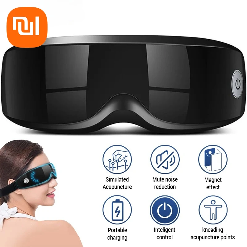 Masseur oculaire vibrateur intelligent, Instrument de Massage des yeux, retrait, 9 Modes, vibrations à haute fréquence, globe oculaire, Massage précis des points d'acupuncture