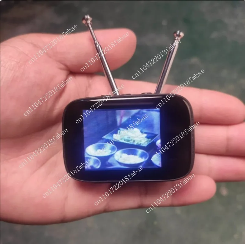 Miniature TV Model - Retro Style with Color Touch Screen for Dollhouse & Kitchen Decor, Customizable Video Content