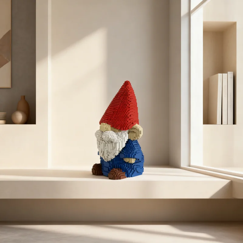 

5862pcs MOC Garden Gnome Sculptures Model Building Blocks Creative Display Gift Collectible Decor Kids Premium Adult Desk Home