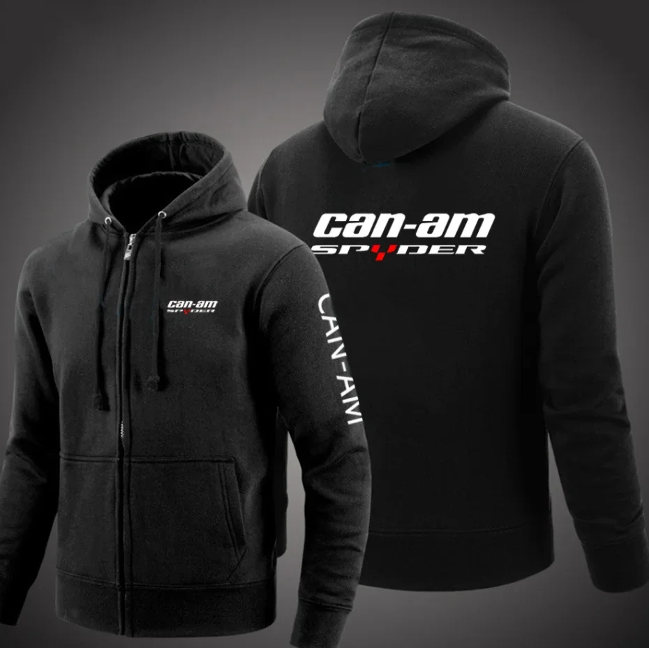 2023 Autumn winter CAN-AM logo zipper sweatshirts Printed Men fleecel Hooded jacket Hoodies Zipper Hoody