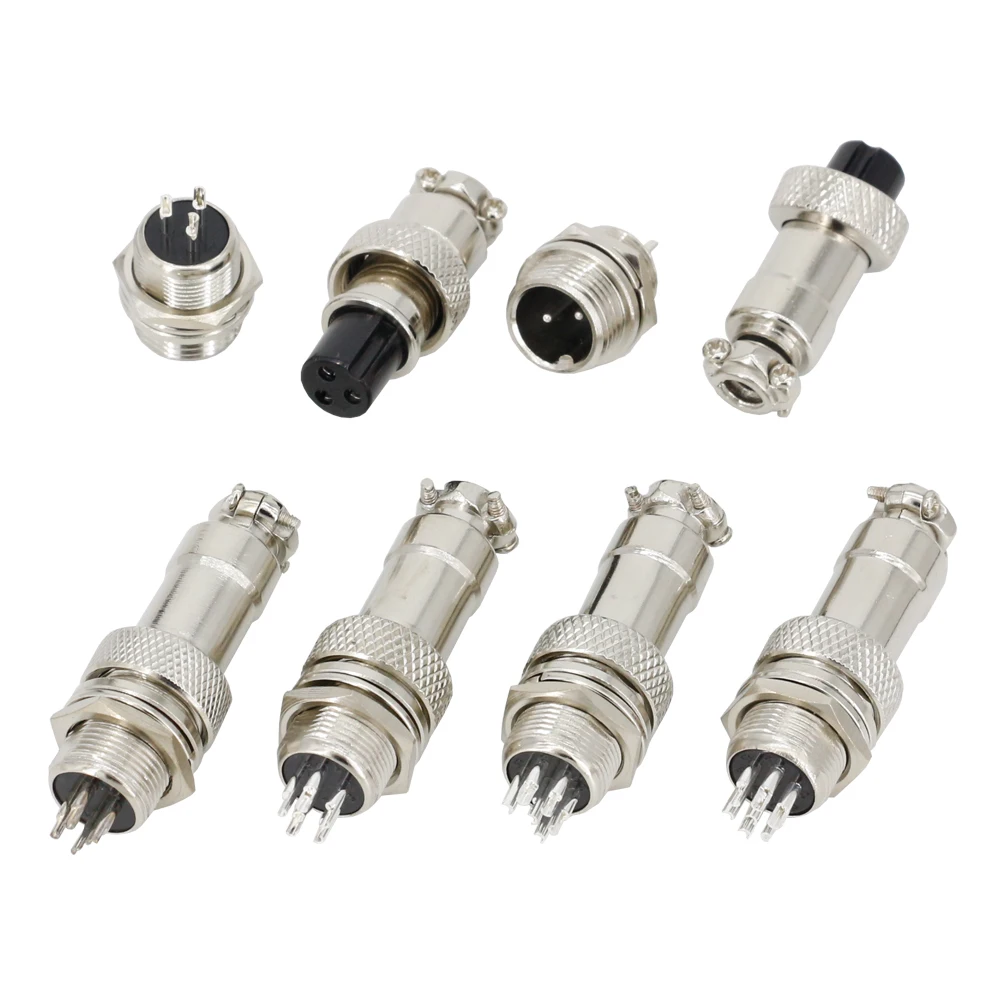 1 Set 12mm GX12 2/3/4/5/6/7Pin Screw Aviation Connector Plug The aviation plug Cable connector Regular plug and socket image 3