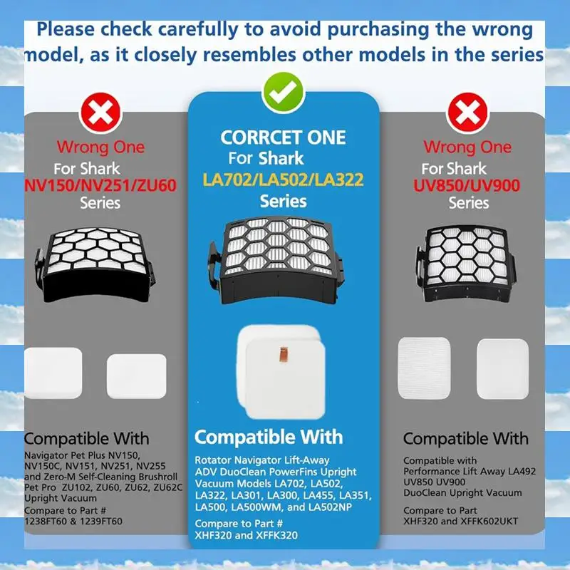 

A11I HEPA-фильтры, поролоновые и фетровые фильтры для Shark Rotator Navigator Duoclean LA502, LA322, LA702, сменные вакуумные фильтры