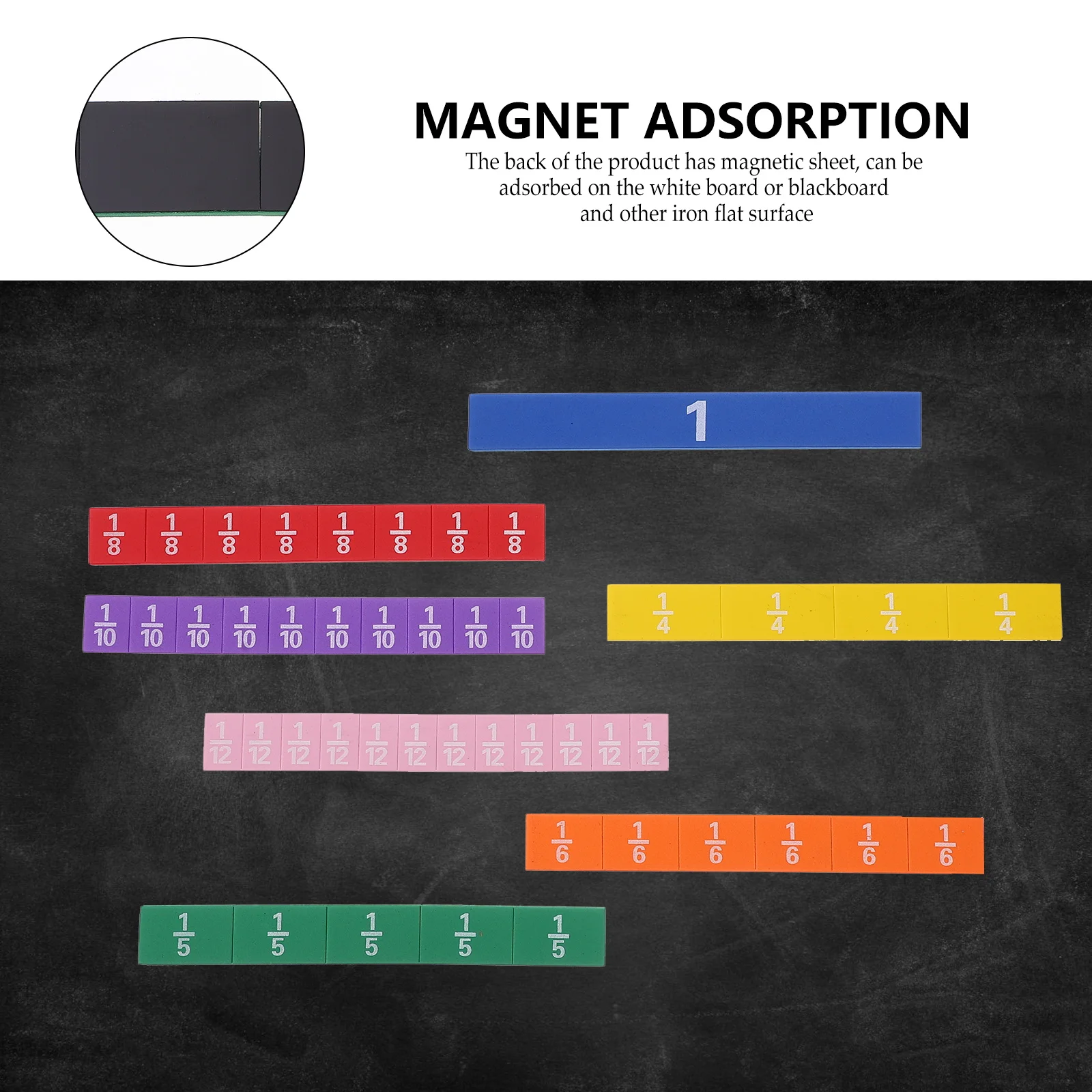 

1 set 1 Set Math Fraction Blocks Eva Learning Colorful Educational Number Cognition Game Early Fraction Manipulative