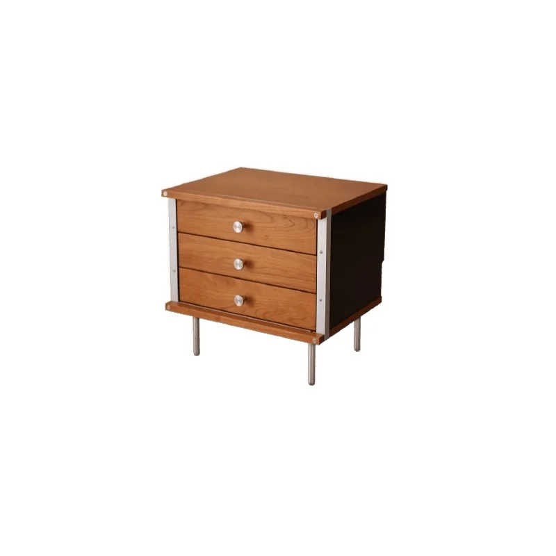 

Bedside table Small solid wood household bedroom Living room Sofa storage chest
