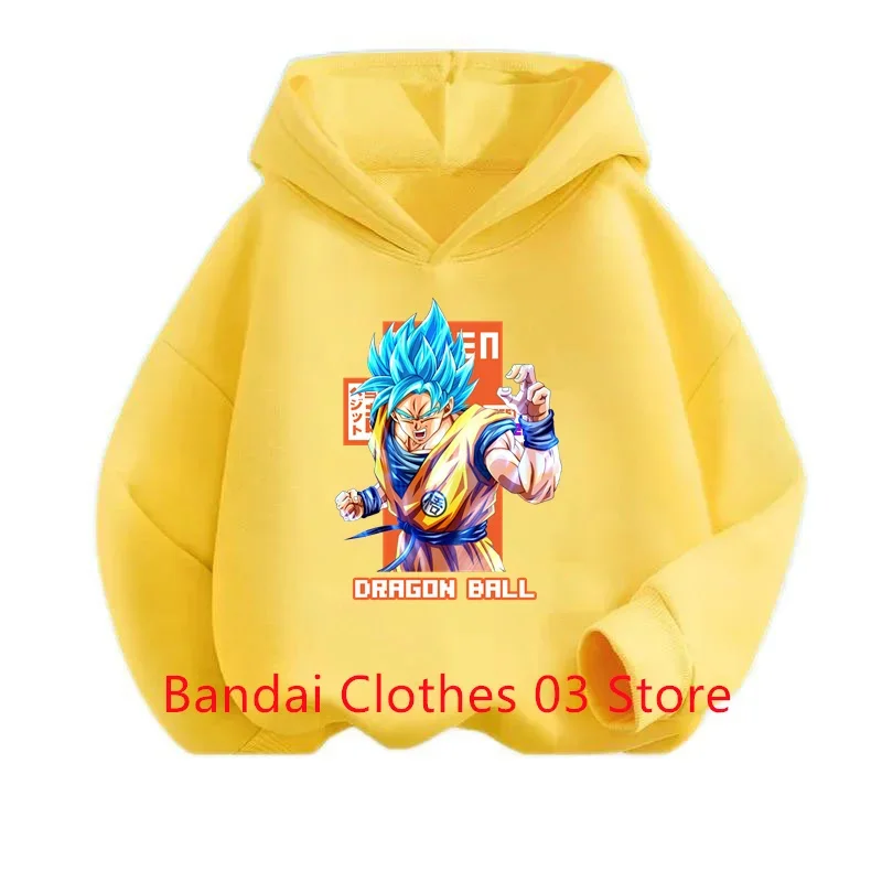 Da 2 a 12 anni top Boy Baby Clothes Goku capispalla Dragonball felpa per bambini ragazza felpa con cappuccio 2024 abbigliamento primaverile madre