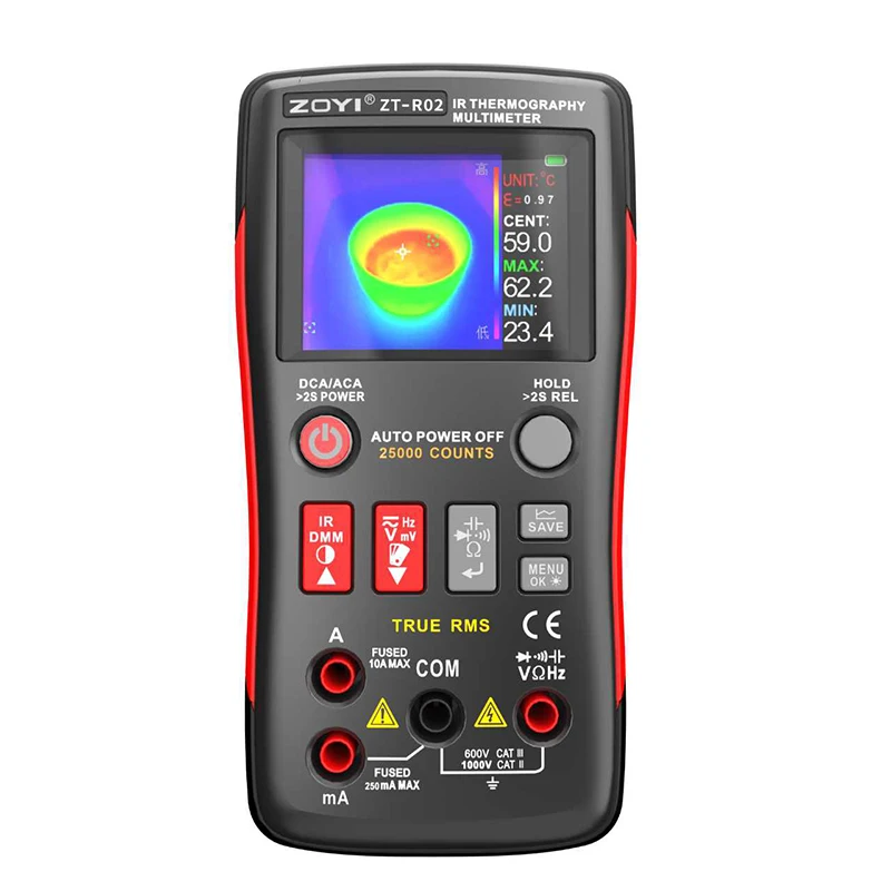 ZT-R02 Termocamera portatile Multimetro digitale 2 in 1 Risoluzione IR 240X240 96X96