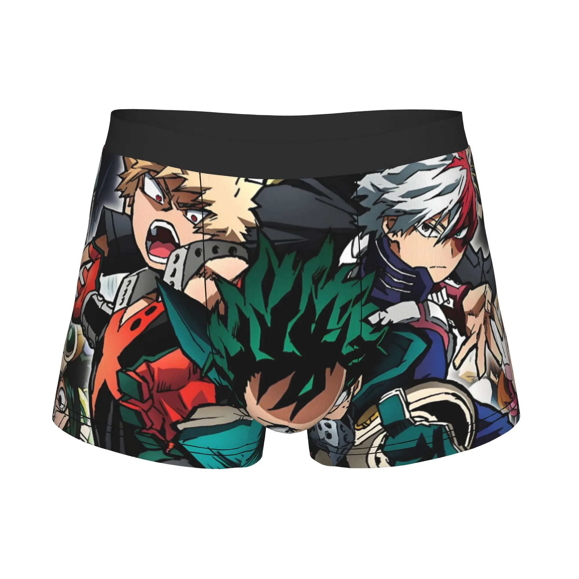 Male Cool My Hero Academia Underwear Anime Battle  Boxer Briefs Stretch Shorts Panties Underpants