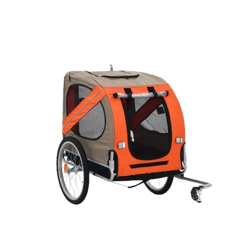 

Large foldable bicycle pet trailer rear hanging trolley three colors optional