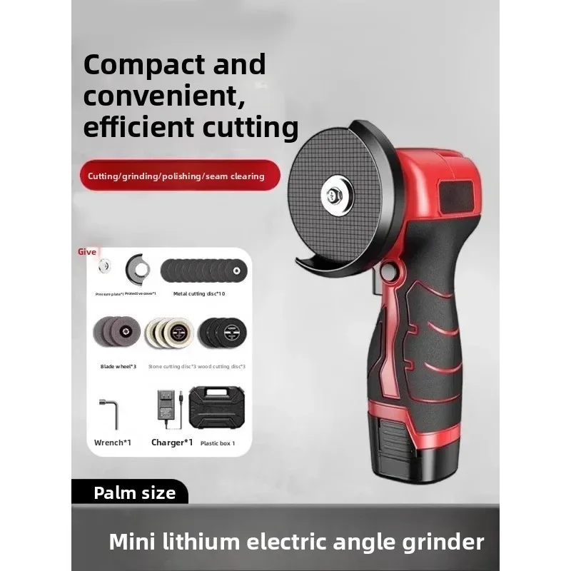 Mini angle grinder, rechargeable household multi-functional grinding sewing machine, small lithium battery cutting machine