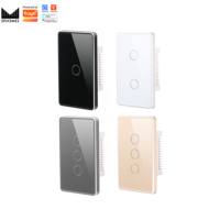 DUOMEI Tuya US Standard Smart Switch Zigbee Touch Panel Wireless Wifi Light Wall Switch 1/2/3/4 Gang for Alexa Google Smart Home