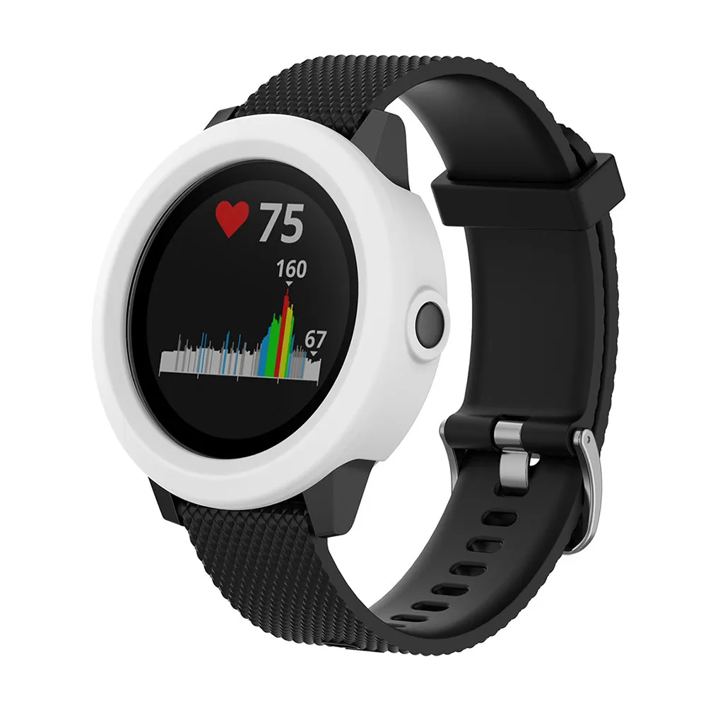 

2Pcs Silicone Protective Watch Cover Case Anti-Fall Scratch Proof Bumper Frame for 3 Smart Watch Full Front