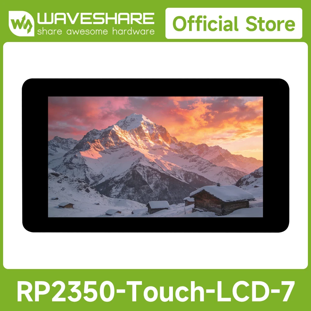 Waveshare RP2350 7inch LCD Development Board, 800 × 480 Resolution, 65K Color, Supports Dual-core And Dual-architecture