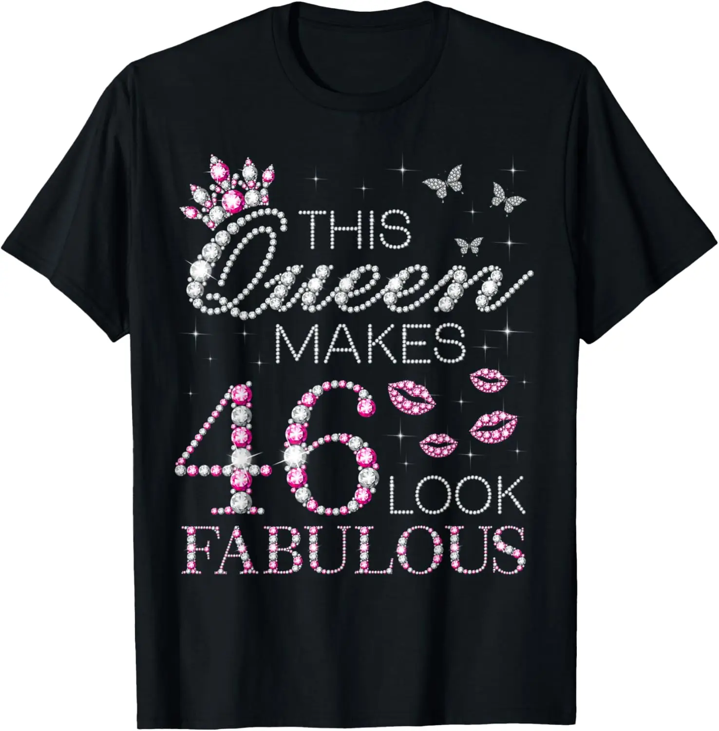 This Queen Makes 46 Look Fabulous 46th Queen Birthday T-Shirt