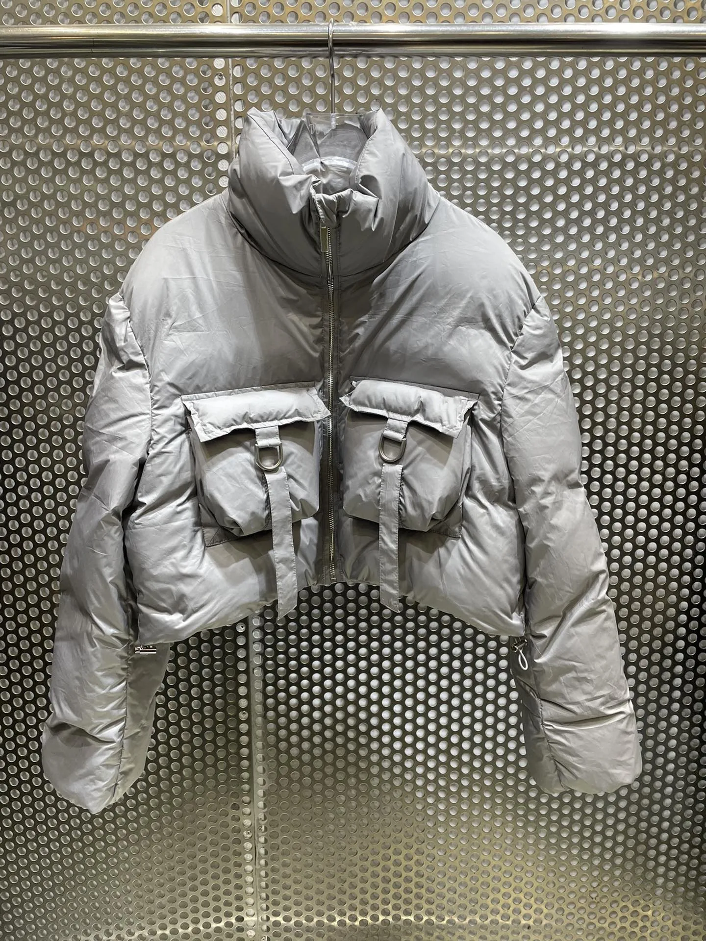 2025 ملابس نسائية سترة بياقة مدورة وجيب سفلي شتاء جديد 1104 #2