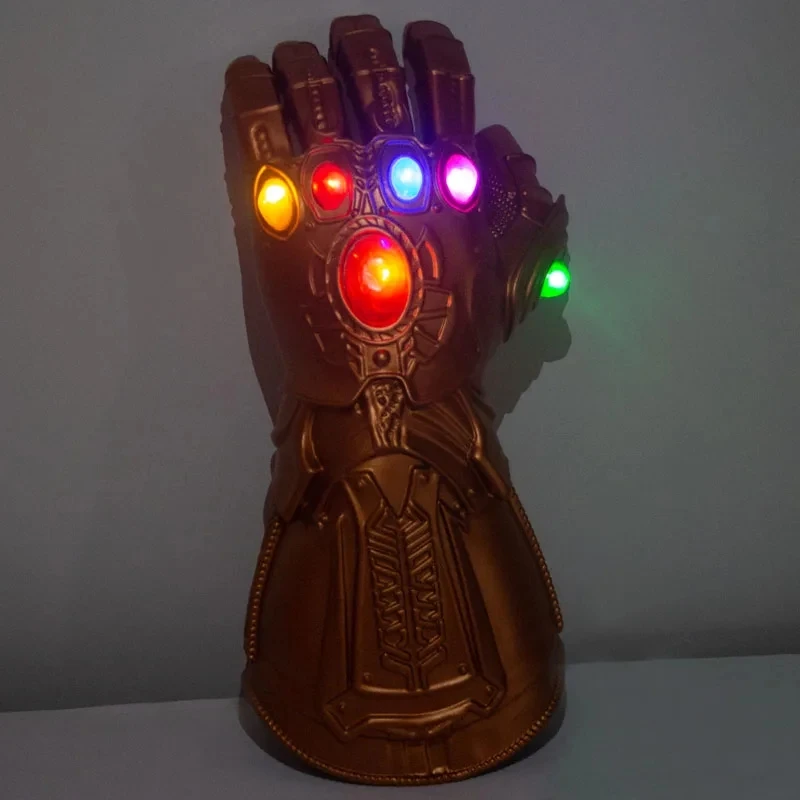 Carnival Costume Halloween Party props Infinity Gauntlet Light Glove Superhero Cosplay Gloves LED Weapon Kids Adult