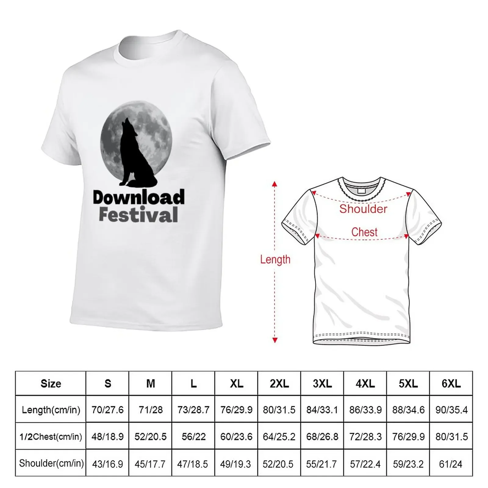 New Download Festival T-Shirt oversized t shirt korean fashion anime clothes Blouse tshirts for men