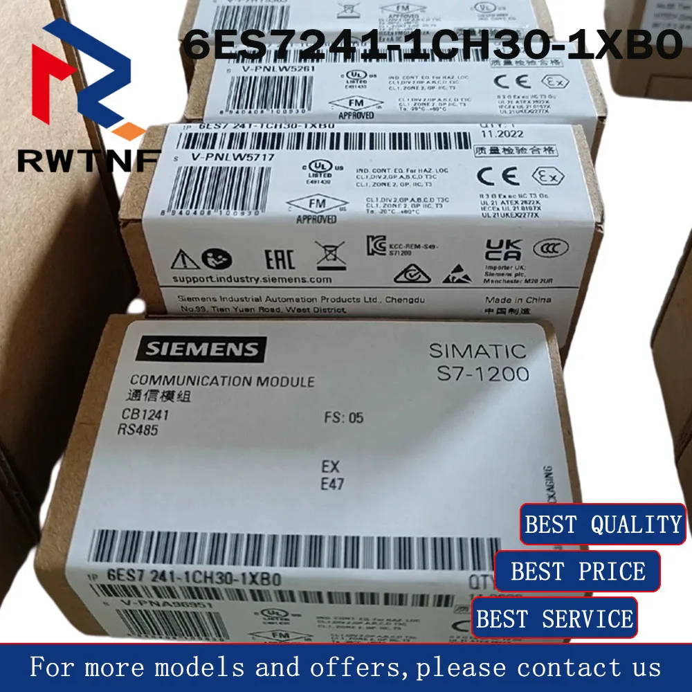 module-de-communication-rs485-siemens-s7-1200-6es7241-1ch30-1xb0-neuf-et-authentique-stock-d'entrepot-100-original