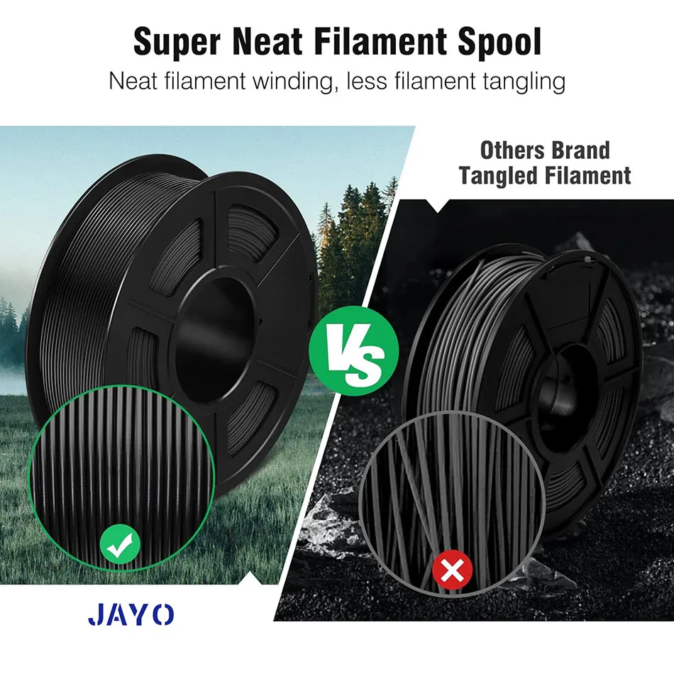 JAYO خيوط ثلاثية الأبعاد ASA 1.75 مللي متر 5 لفات مقاومة للحرارة والطقس ASA خيوط طابعة ثلاثية الأبعاد مثالية لطباعة الجزء الوظيفي الخارجي #2