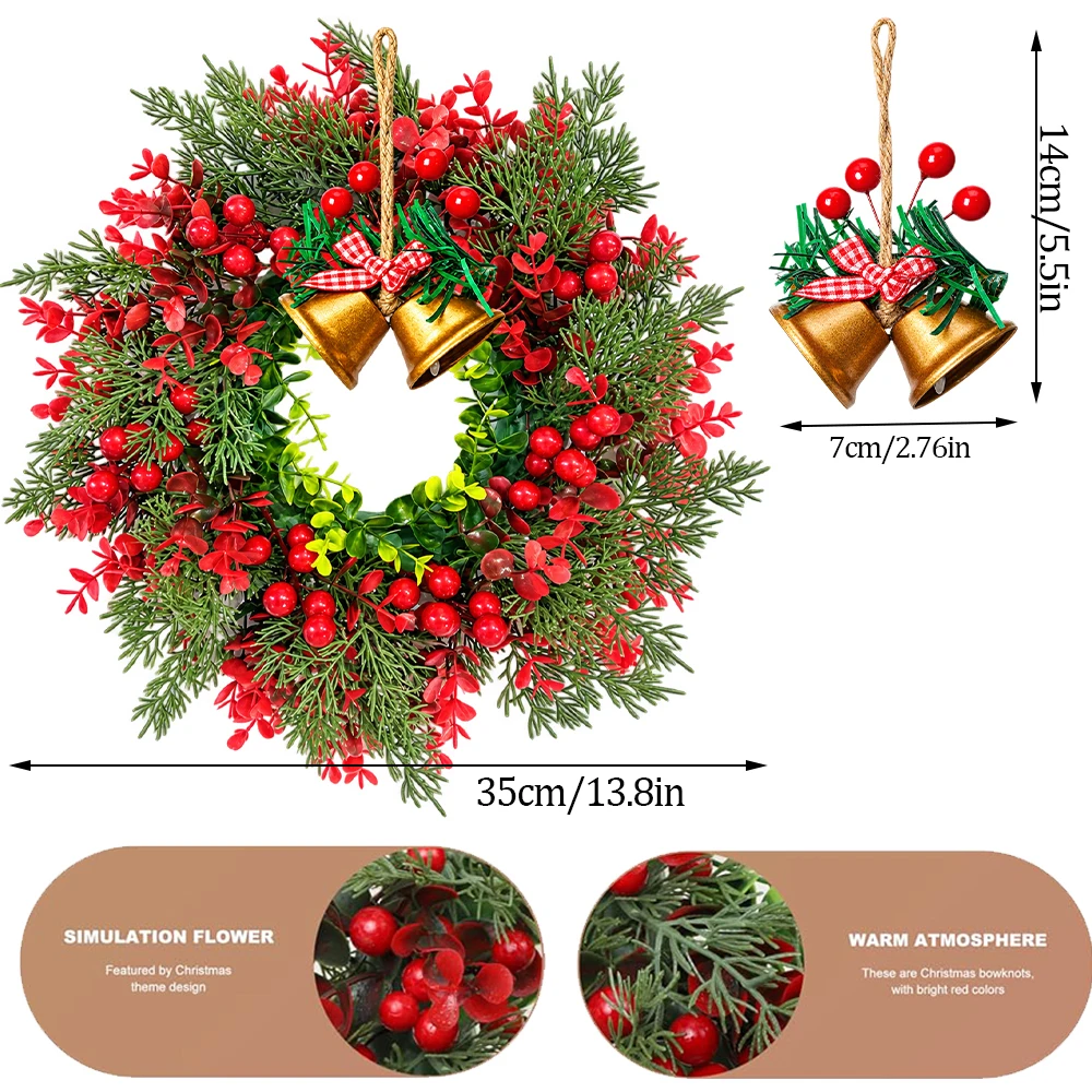 35 cm Weihnachtskranz mit Gloc – Christmas Wreath Fake Bewertung und Preis