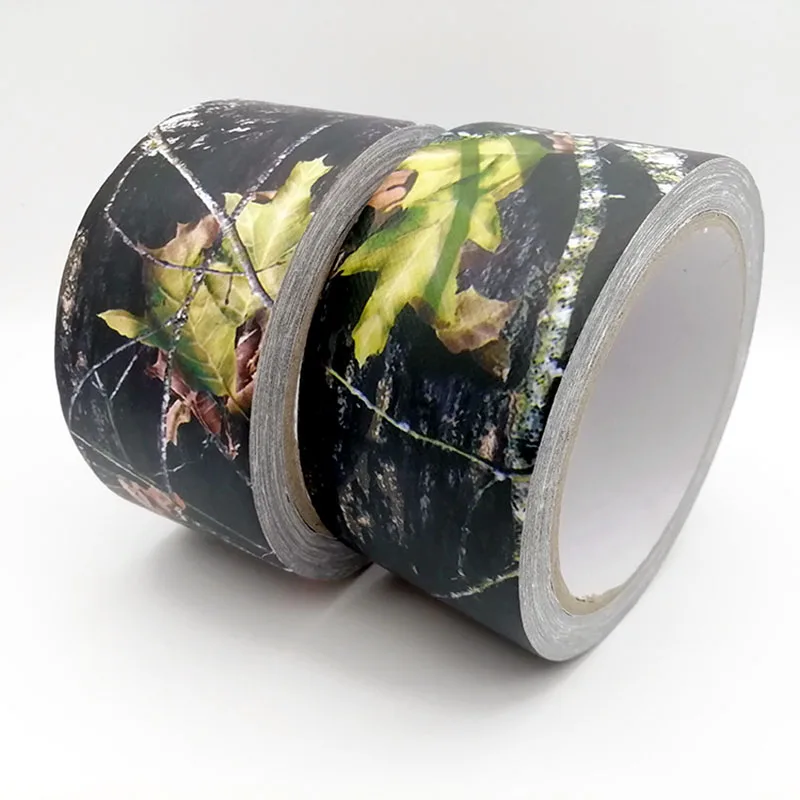 5CMx10M Hunting Camouflage Wrap Stealth Duct Tape Rifle Gun Waterproof Dead Leaves Camo Cloth Tape Outdoor Stealth Tape Wrap