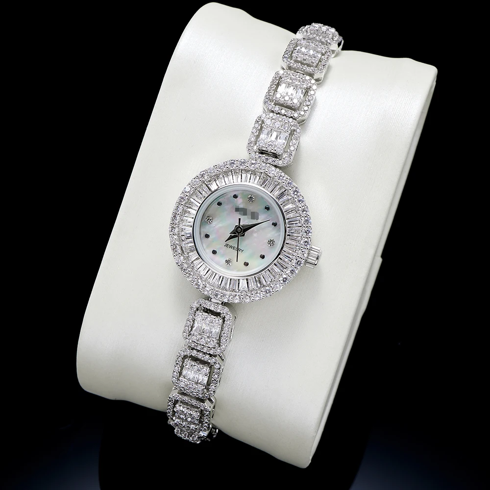 011752 Watch19cm forWomen AAA Cubic Zircon Crystal Watch for Wedding Party Jewelry Japan Movement Waterproof Made with Wholesale