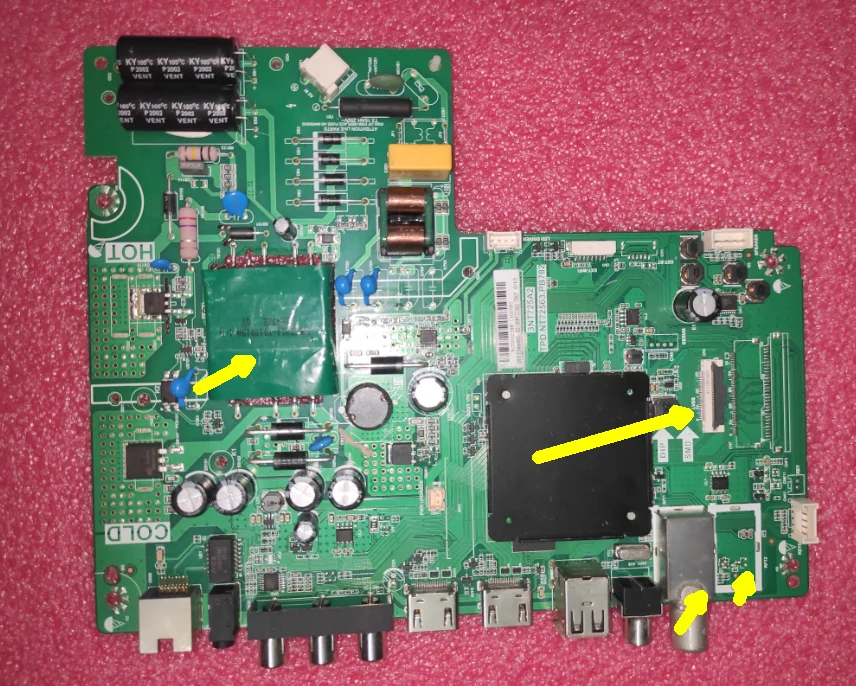 TPD.NT72563.PB782    3NT725A2   Three in one TV motherboard tested well