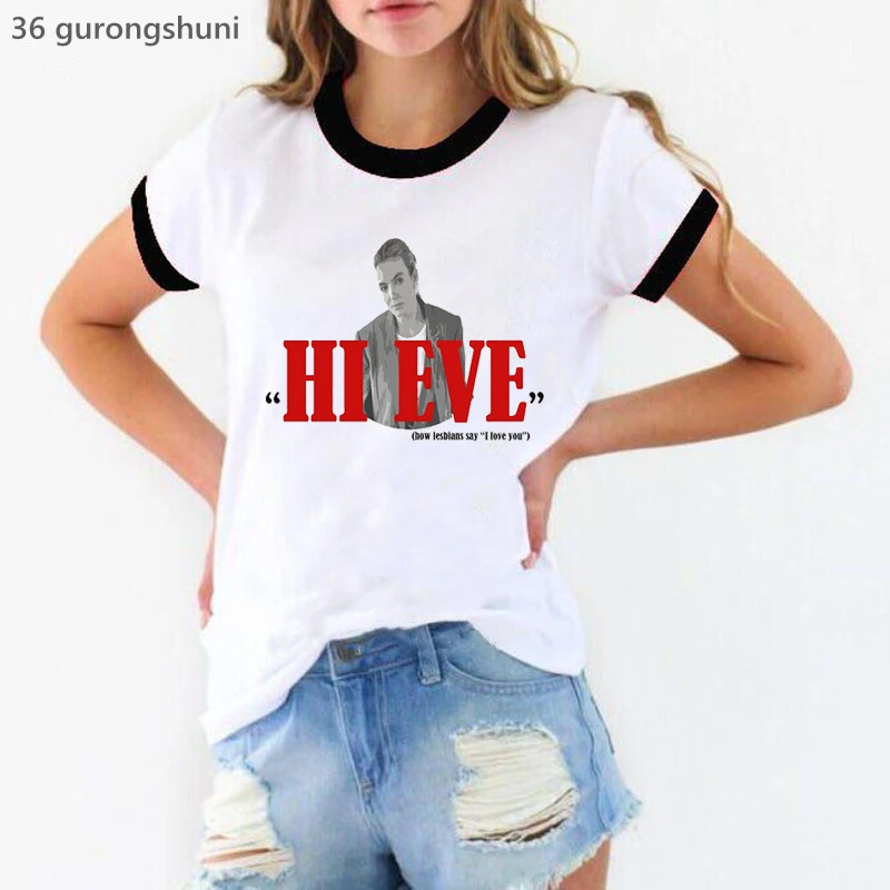 Fashion Villanelle T Shirt Women Killing Eve Graphic Print Tshirt Female Summer Tops Tee Shirt Femme Harajuku Shirt