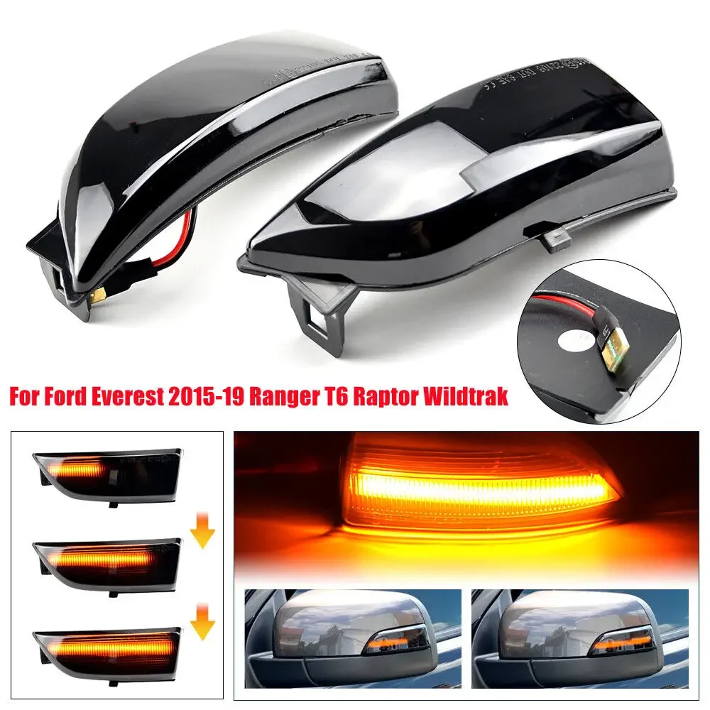 

For Ford Everest U375/UA Ranger T6 Raptor Car Rearview Side Mirror Indicator Dynamic Blinker Sequential LED Turn Signal Light