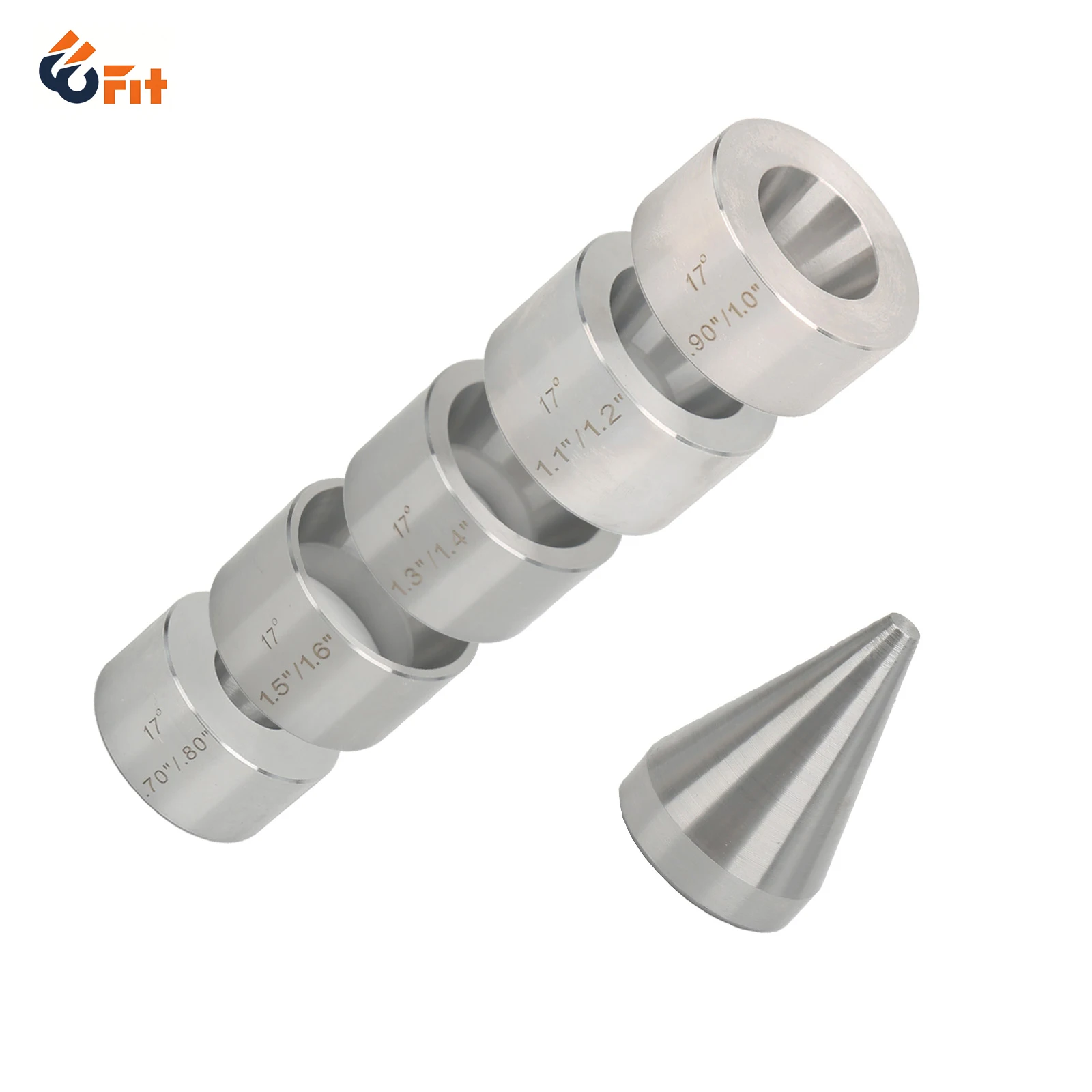 

17 Degree Five Piece Set Folding & Reduction Die Stainless Steel Stabilizer Folding Cone Die Set Coin Making Tool