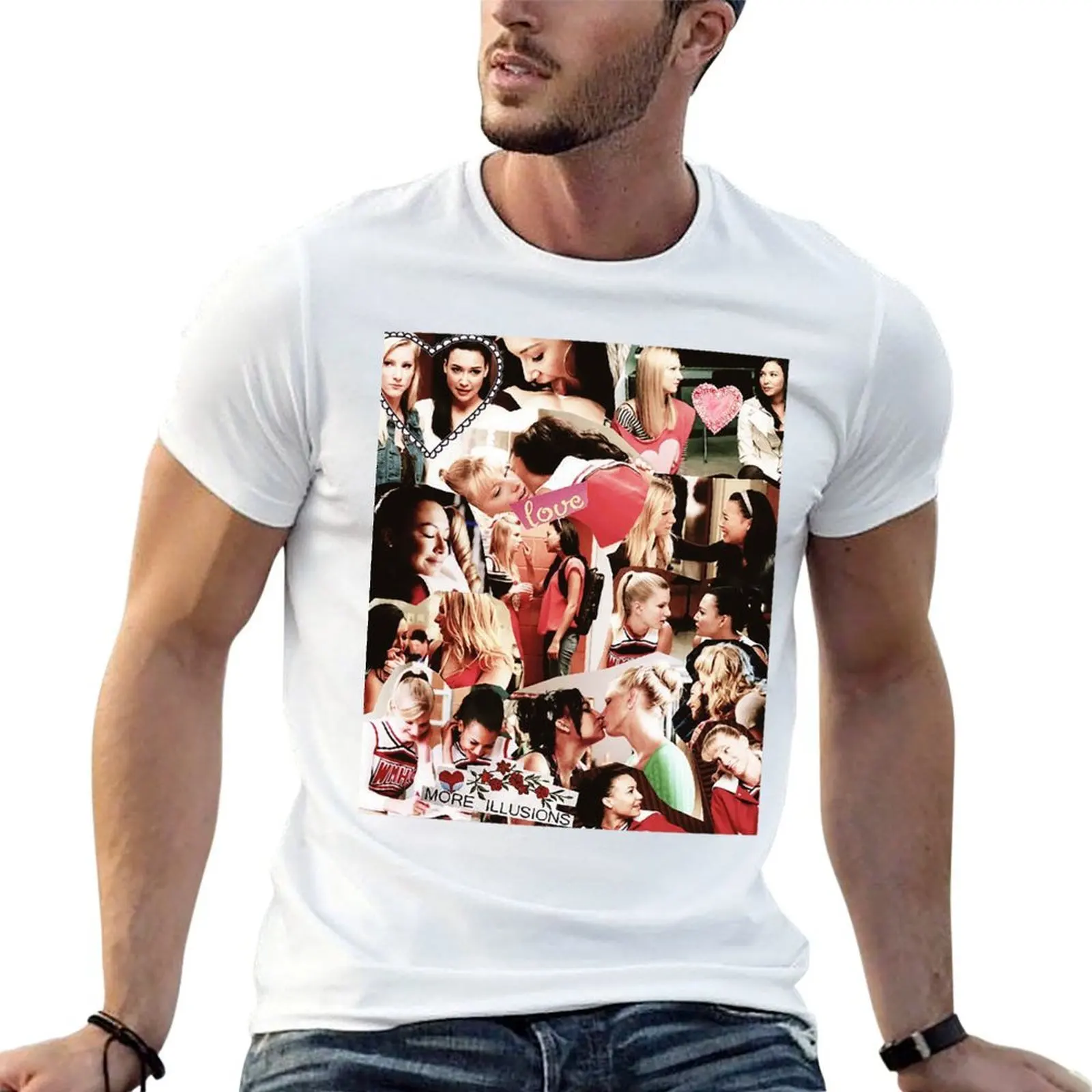 

for Glee cotton funny T-Shirt shirts plain man man Brittana Collage shirt t - man t shirts t for graphic