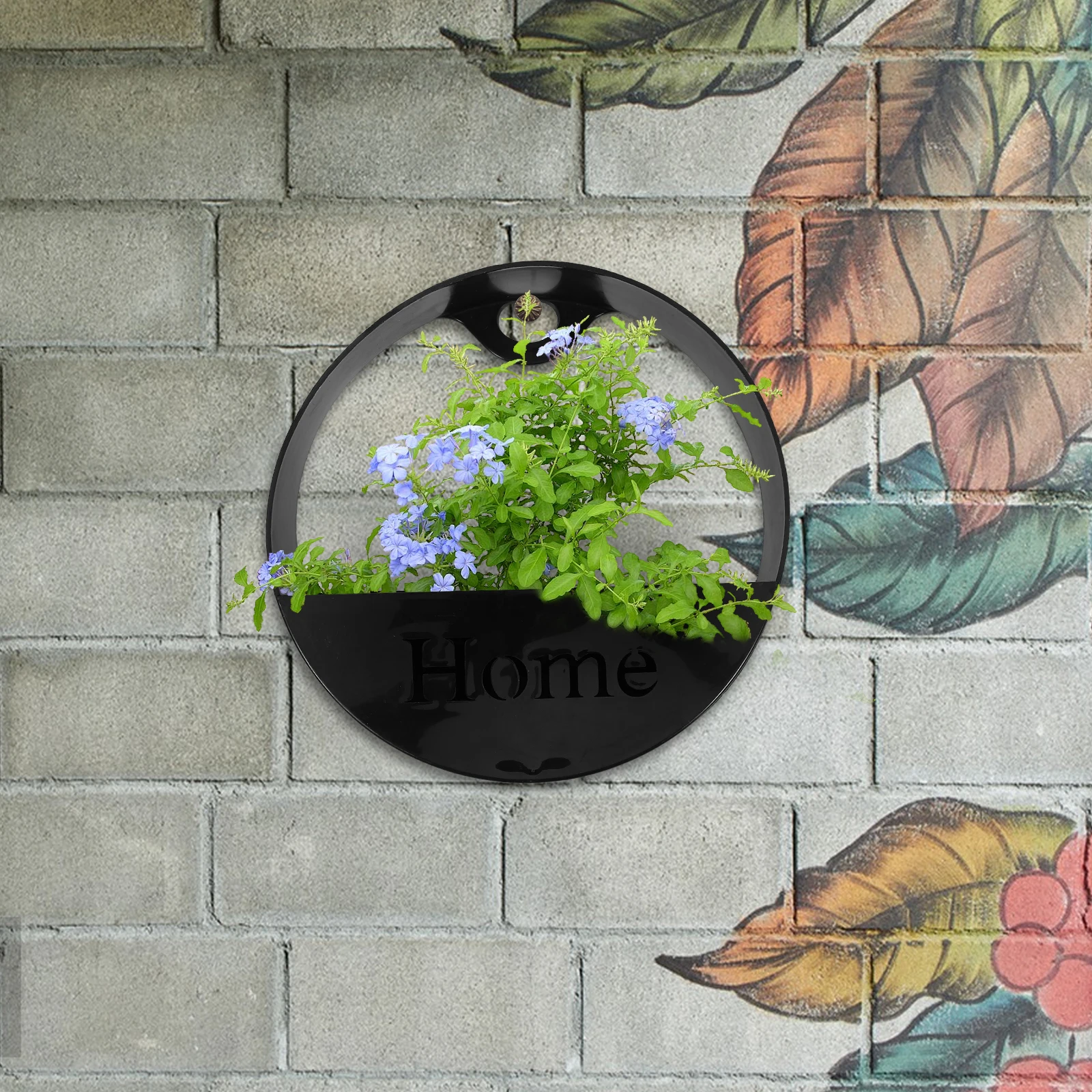 

Green Dill Hanging Basket Flower Pot Indoor Plant Pots Wall Planters Plastic Holder